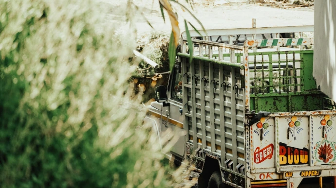 green and white truck on beach during daytime
